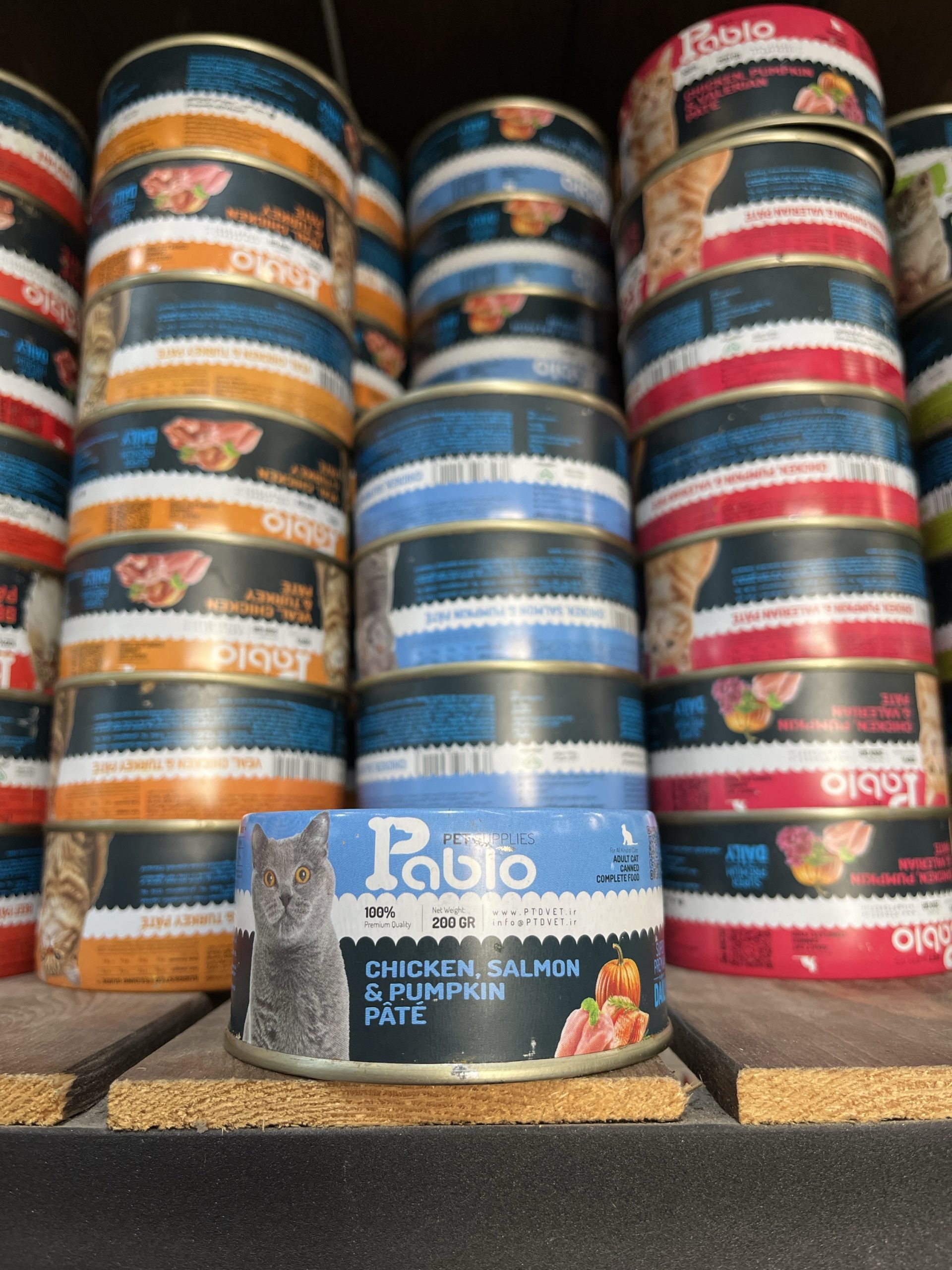کنسرو گربه پابلو طعم مرغ ، سالمون و کدو تنبل ۲۰۰ گرمی