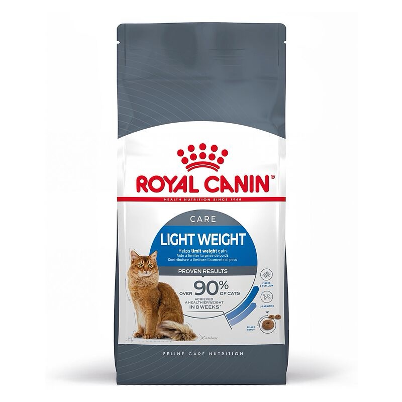 غذا خشک گربه رویال کنین مدل لایت ویت light weight بسته بندی شرکتی 1.5 کیلوگرم