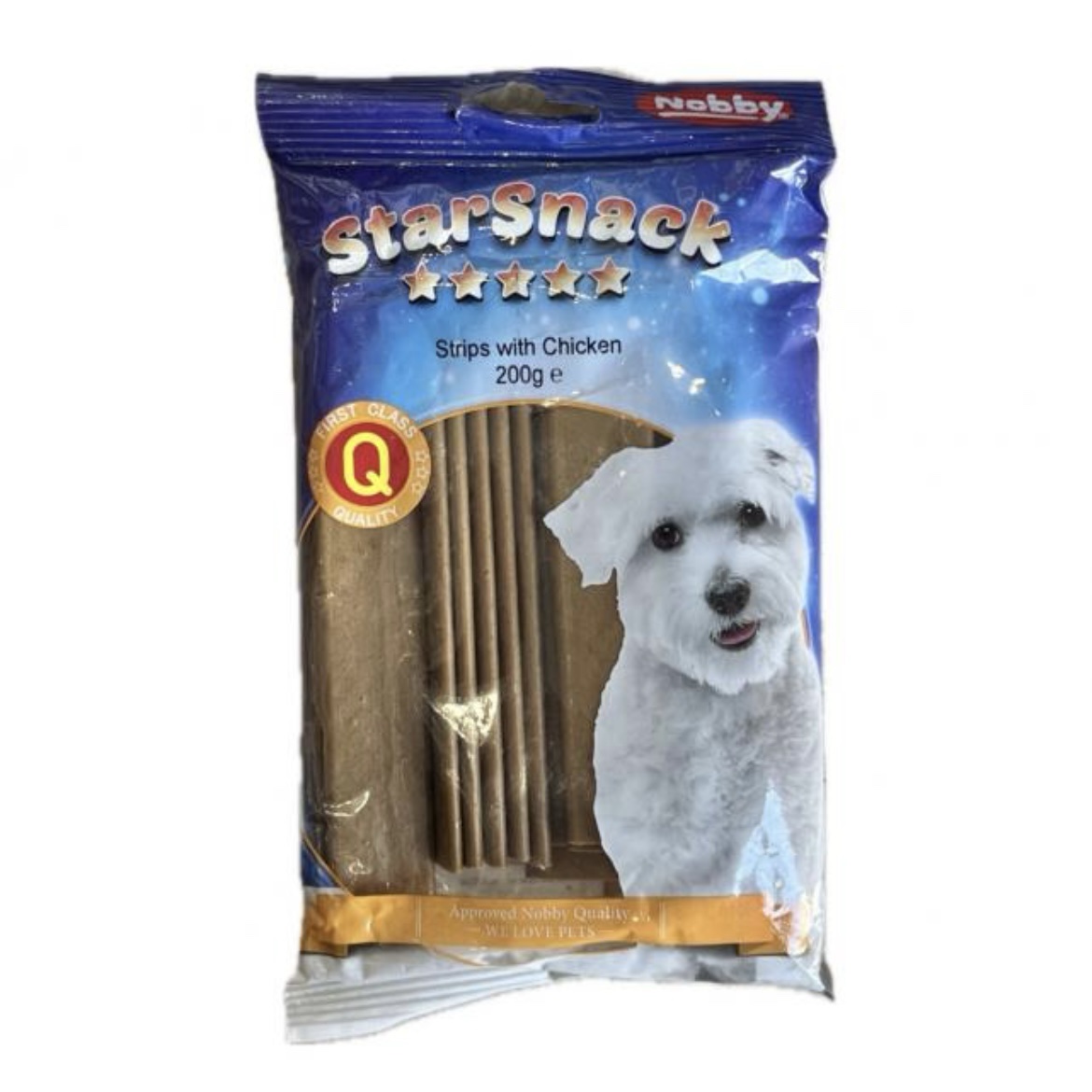 تشویقی سگ نوبی مدل strips with chicken