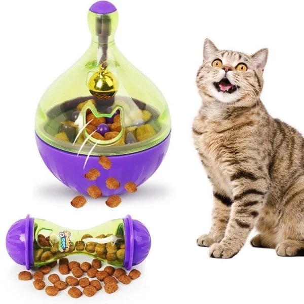 اسباب بازی توپ تعادلی تشویقی خور گربه مدل shaking Q pet