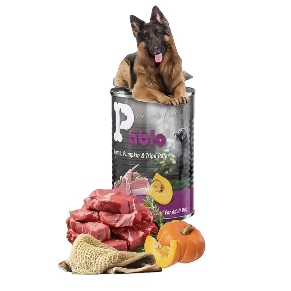 کنسرو پته سگ پابلو طعم گوشت بره، کدوتنبل و سیرابی ۴۰۰ گرم