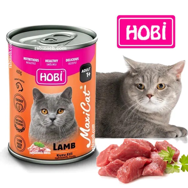 کنسرو گربه هوبی طعم بره حجم ۴۰۰ گرم