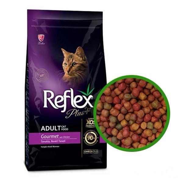 غذا خشک گربه رفلکس پلاس مدل گورمت فله یک کیلوگرم