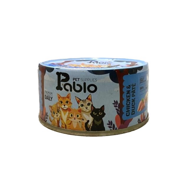 کنسرو غذای گربه پابلو طعم پته مرغ و اردک Pablo with Chicken and Duck وزن 2۰۰ گرم