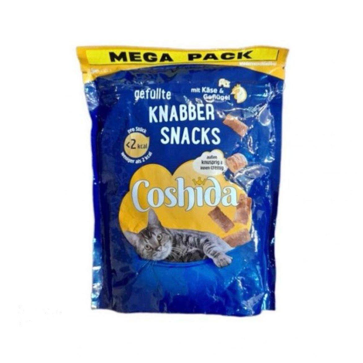 تشویقی گربه کوشیدا مدل کرانچی مغزدار طعم مرغ و پنیر ۱۵۰ گرم