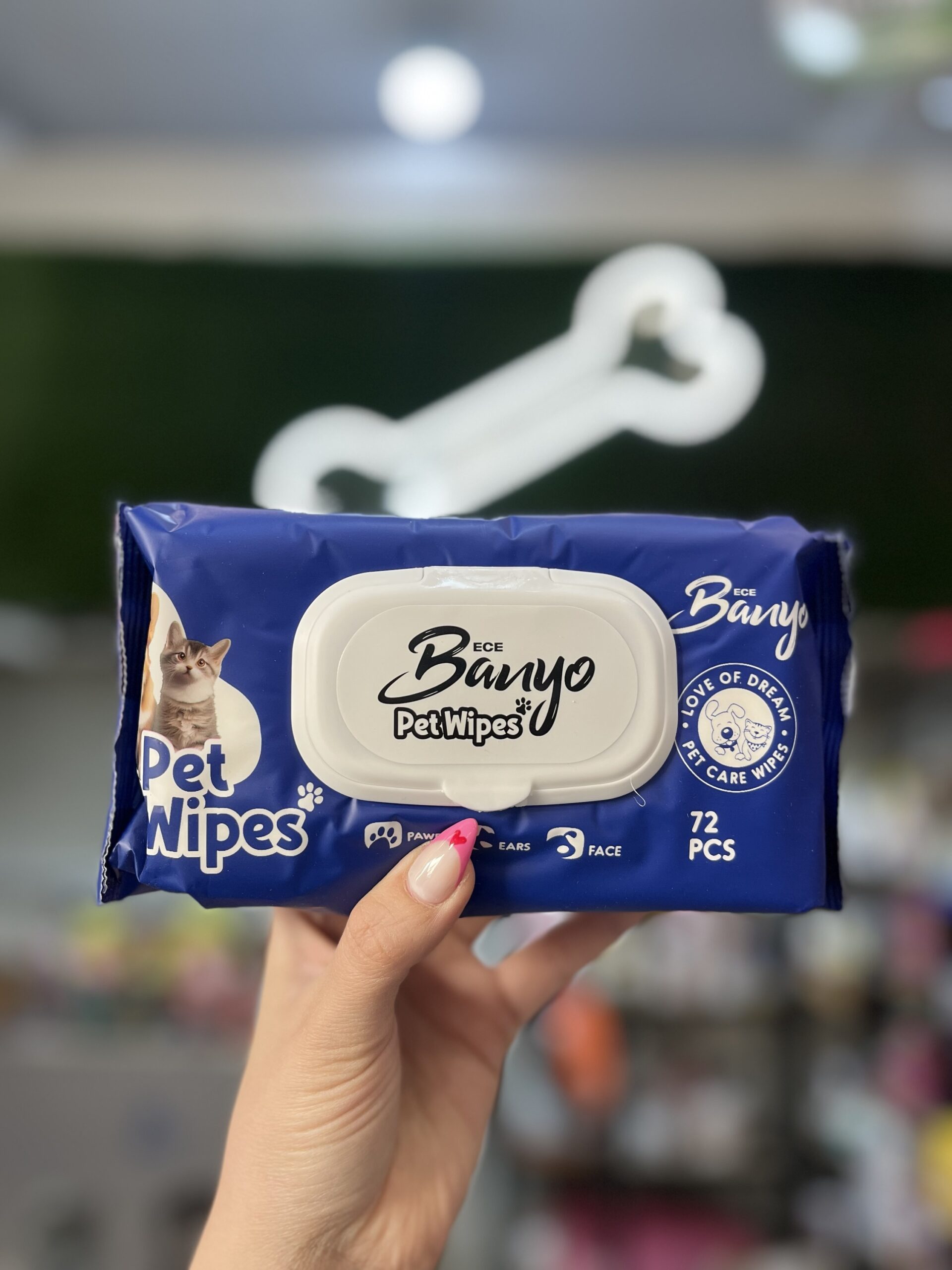 دستمال مرطوب ۷۲ تایی سگ و گربه با رایحه نارگیل