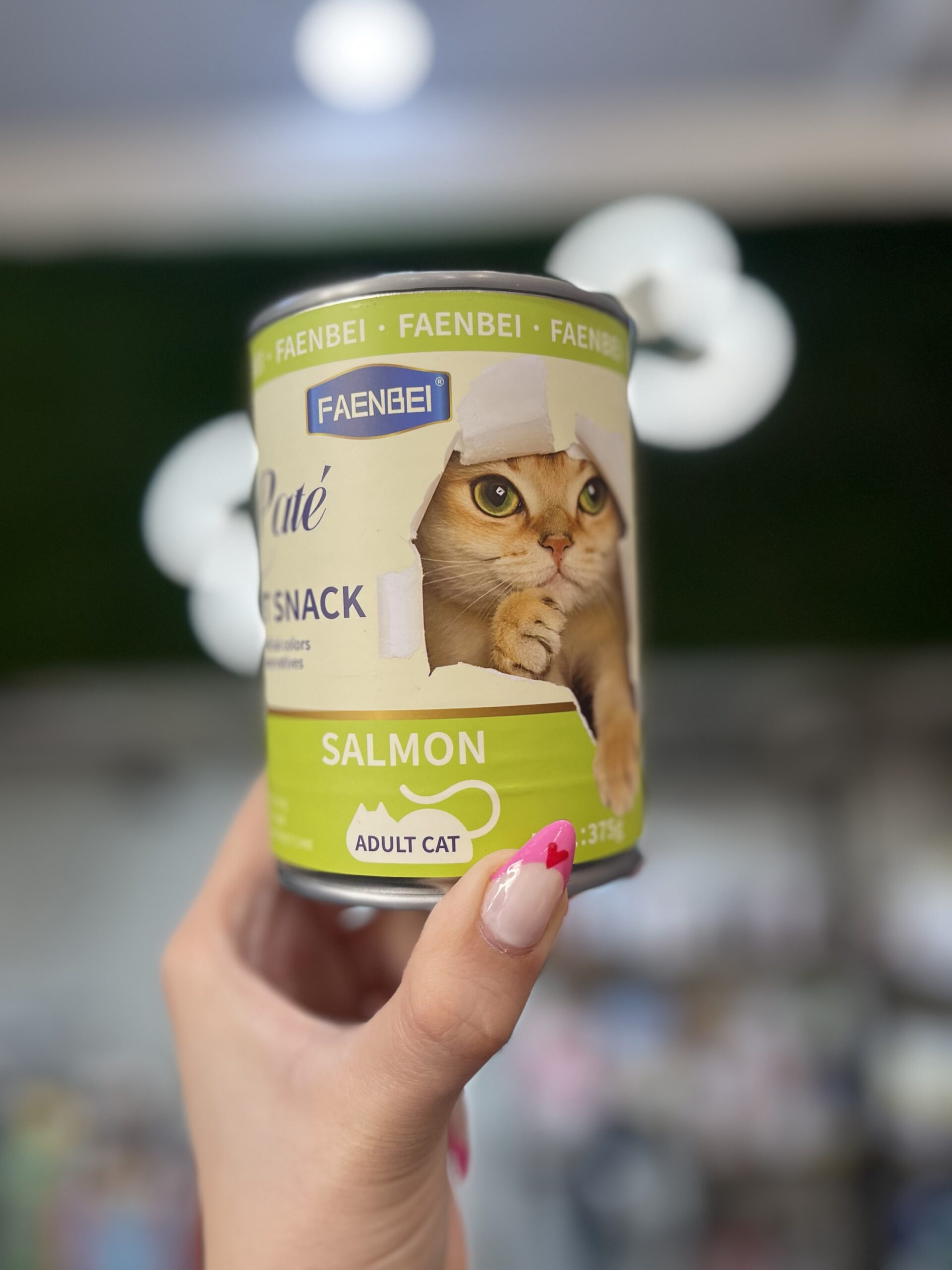 کنسرو گربه فنبی طعم ماهی سالمون وزن ۳۷۵ گرم