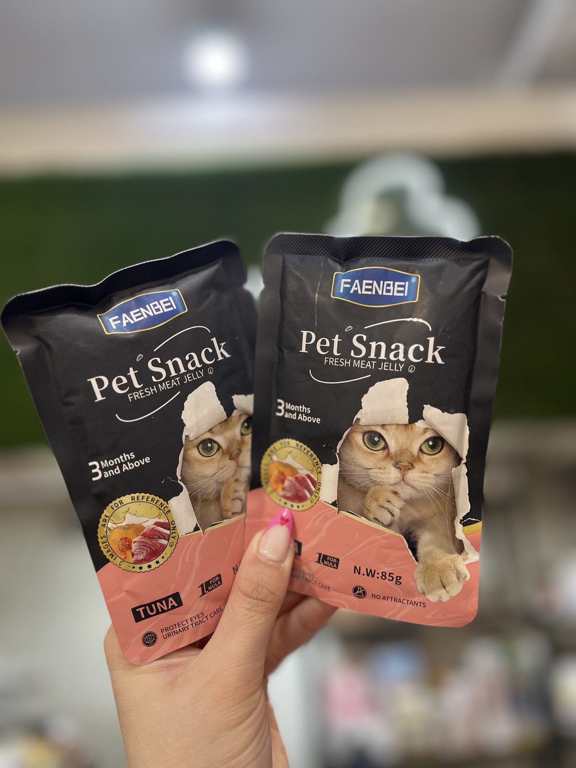 پوچ گربه فنبی مدل پت اسنک طعم ماهی تن ۸۵ گرم